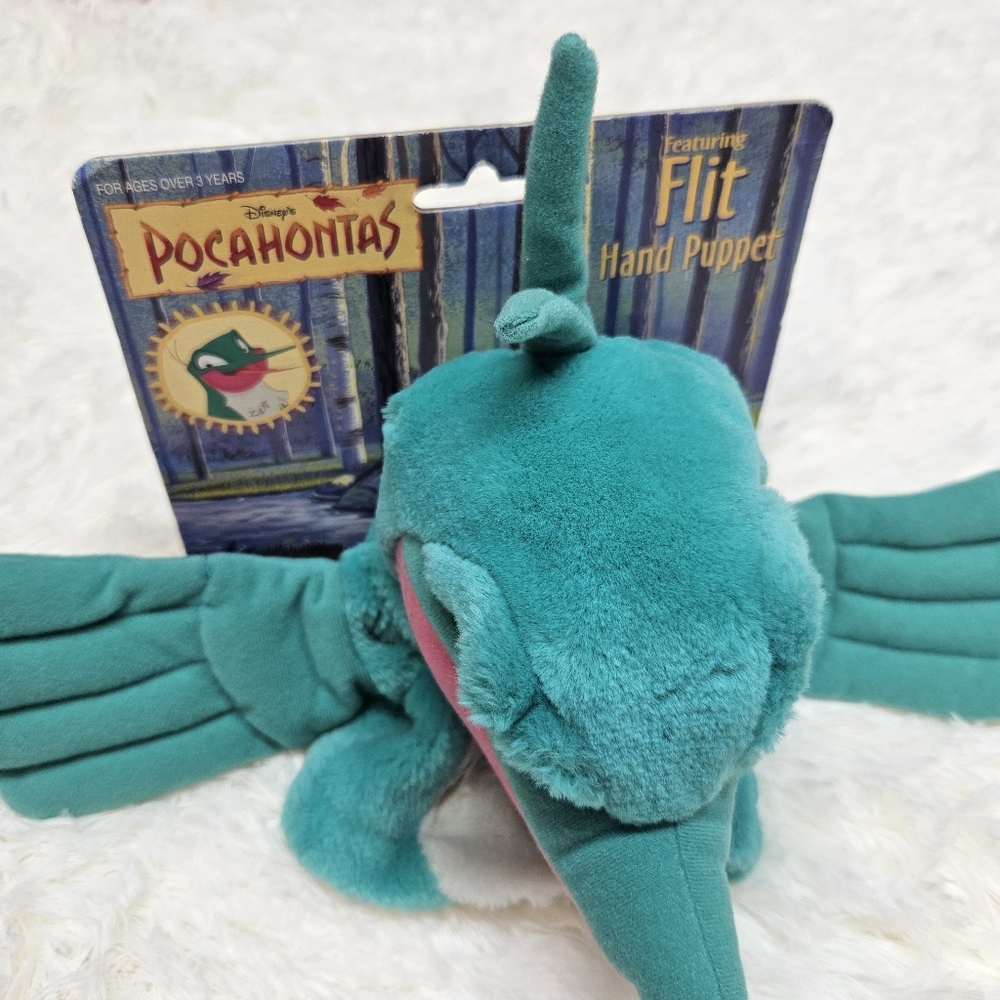 VTG 90S Disney Pocahontas Character FLIT Hummingbird Plush Hand Puppet Mattel - Picture 9 of 12